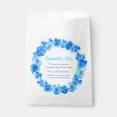 青いパンジーの結婚水色の私の紙吹雪 フェイバーバッグ (正面)
