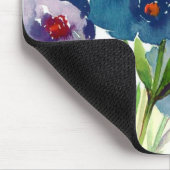 青いパンジー マウスパッド (コーナー)