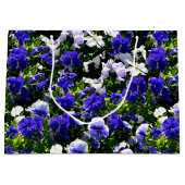 青いパンジー ラージペーパーバッグ (正面)