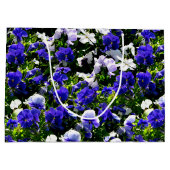 青いパンジー ラージペーパーバッグ (裏面)