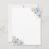 青いパンプキンの赤ちゃんメモカード ノートカード (裏面)