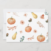 青いパンプキントラックの誕生日写真ありがとうカード サンキューカード (裏面)