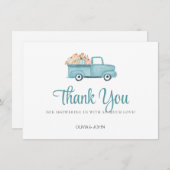 青いパンプキントラック サンキューカード (正面/裏面)