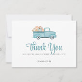 青いパンプキントラック サンキューカード (正面)