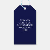 青いパーソナライズされたクリスマス ギフトタグ (裏面)