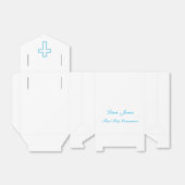 青いパーソナライズされたクロスのテントの好意ボックス フェイバーボックス (折り畳みなし)