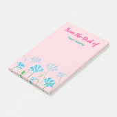 青いパーソナライズされたケシ ポストイット (アングル)