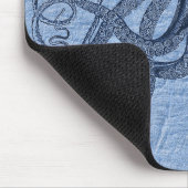 青いパーソナライズされたタコのマウスパッド マウスパッド (コーナー)