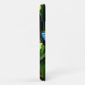 青いパーソナライズされたモルフォ蝶自然写真 Case-Mate iPhoneケース (裏面/右)