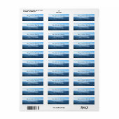 青いパーソナライズされた山の素敵なテンプレート ラベル (フルシート)