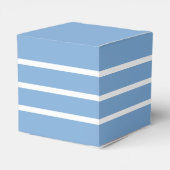 青いパーソナライズされた帆船の赤ちゃんシャワー フェイバーボックス (裏面サイド)