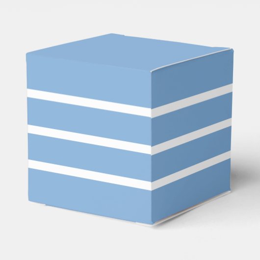 青いパーソナライズされた帆船の赤ちゃんシャワー フェイバーボックス (裏面サイド)