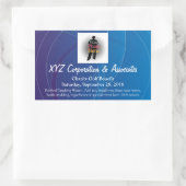 青いパーソナライズされた渦流水瓶ラベルシール 長方形シール (バッグ)