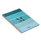 青いパーソナライズ ノートブック (右側)