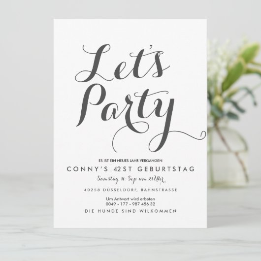 青いパーティー 招待状 (スタンド正面)