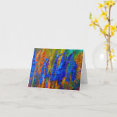 青いヒエンソウ カード (黄色い花)