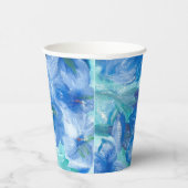 青いヒゲ絵画の花 紙コップ (右)