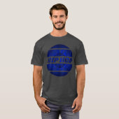 青いヒップホップ爆発ファミリー Tシャツ (正面フル)