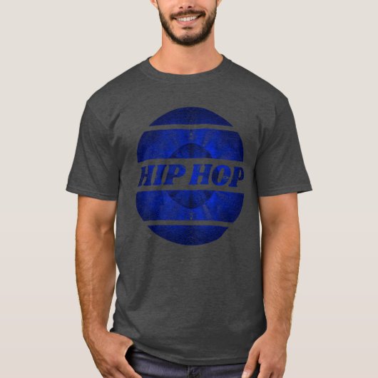 青いヒップホップ爆発ファミリー Tシャツ (正面)
