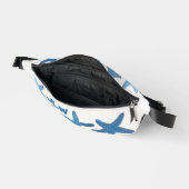 青いヒトデお洒落の沿岸航海の白 ファニーパック (見開き)