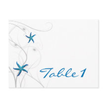 青いヒトデと銀のサンゴのテーブル番号