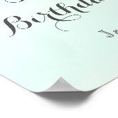 青いヒトデのエレガントなビーチウェディングパーティーバナー ポスター (角)