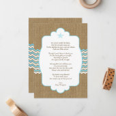 青いヒトデの男の子のベビーシャワーはノート感謝していしています ノートカード (正面/裏面インサイチュ)