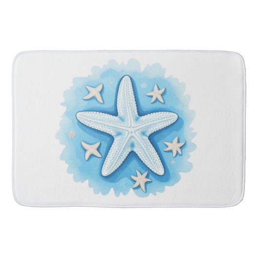 青いヒトデ バスマット (正面)