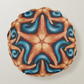 青いヒトデ ラウンドクッション (裏面)
