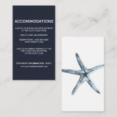 青いヒトデ | 結婚式場の宿泊施設 エンクロージャーカード (正面/裏面)