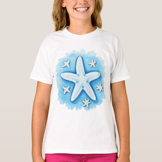 青いヒトデ Tシャツ (正面)