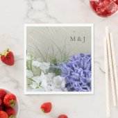 青いヒヤシンスと白い素材花 スタンダードランチョンナプキン (インサイチュ)