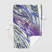 青いヒュームの下の銀色のテクスチャの引っ掻きトレース ゴルフタオル (インサイチュ)