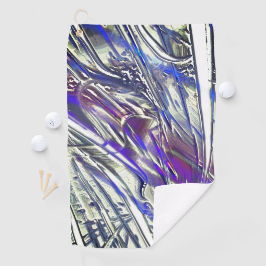 青いヒュームの下の銀色のテクスチャの引っ掻きトレース ゴルフタオル (インサイチュ)