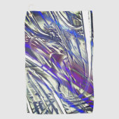 青いヒュームの下の銀色のテクスチャの引っ掻きトレース ゴルフタオル (正面)