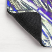 青いヒュームの下の銀色のテクスチャの引っ掻きトレース マウスパッド (コーナー)