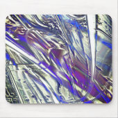 青いヒュームの下の銀色のテクスチャの引っ掻きトレース マウスパッド (正面)