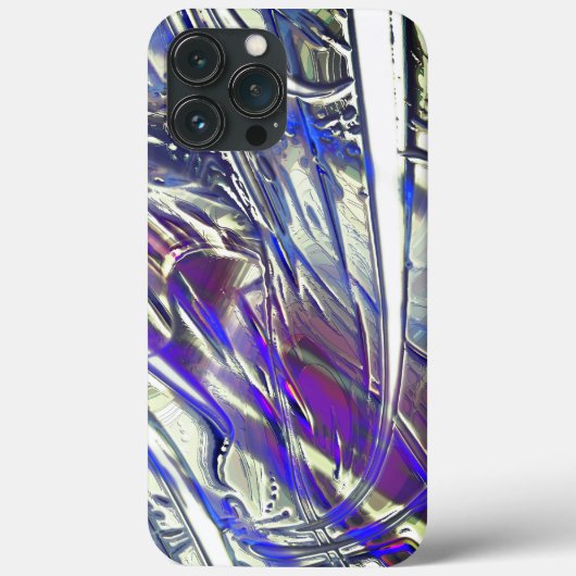 青いヒュームの下の銀色のテクスチャの引っ掻きトレース Case-Mate iPhoneケース (裏面)