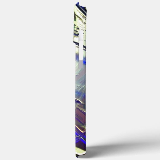 青いヒュームの下の銀色のテクスチャの引っ掻きトレース Case-Mate iPhoneケース (裏面 / 左)