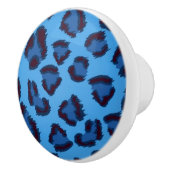 青いヒョウの質パターン セラミックノブ (右)