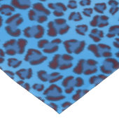 青いヒョウの質パターン テーブルクロス (アングル)