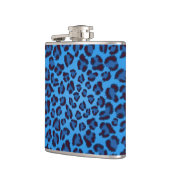 青いヒョウの質パターン フラスク (左)