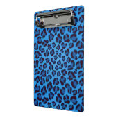 青いヒョウの質パターン ミニクリップボード (アングル2)