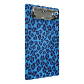 青いヒョウの質パターン ミニクリップボード (アングル)