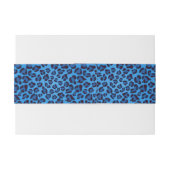 青いヒョウの質パターン 招待状ベリーバンド (裏面例)