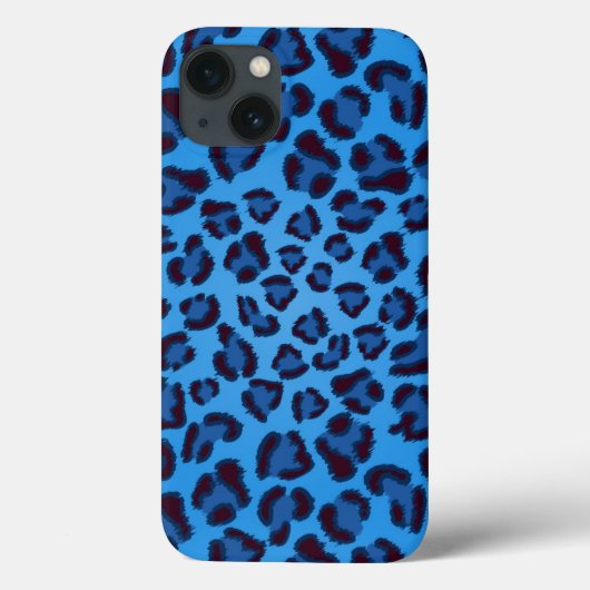 青いヒョウの質パターン Case-Mate iPhoneケース (裏面)