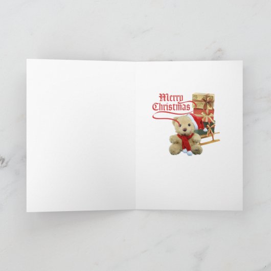 青いヒーラーがクリスマスカードを楽しませてくれと シーズンカード (内部)