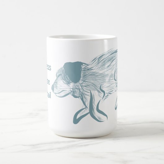 青いヒーラーマグカップ、牛の犬のマグカップ、犬の恋人の贈り物 コーヒーマグカップ (中央)