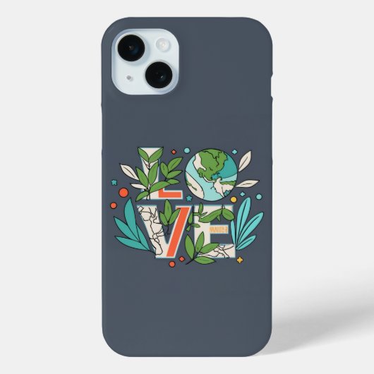 🌎🌿青いビジョン:エコラブフォンケース🍃💚 Case-Mate iPhoneケース (裏面)