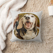 青いビーグル犬の枕のジョーのコップ クッション (ブランケット)